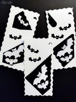 Geschenkanhänger Karte Fledermaus